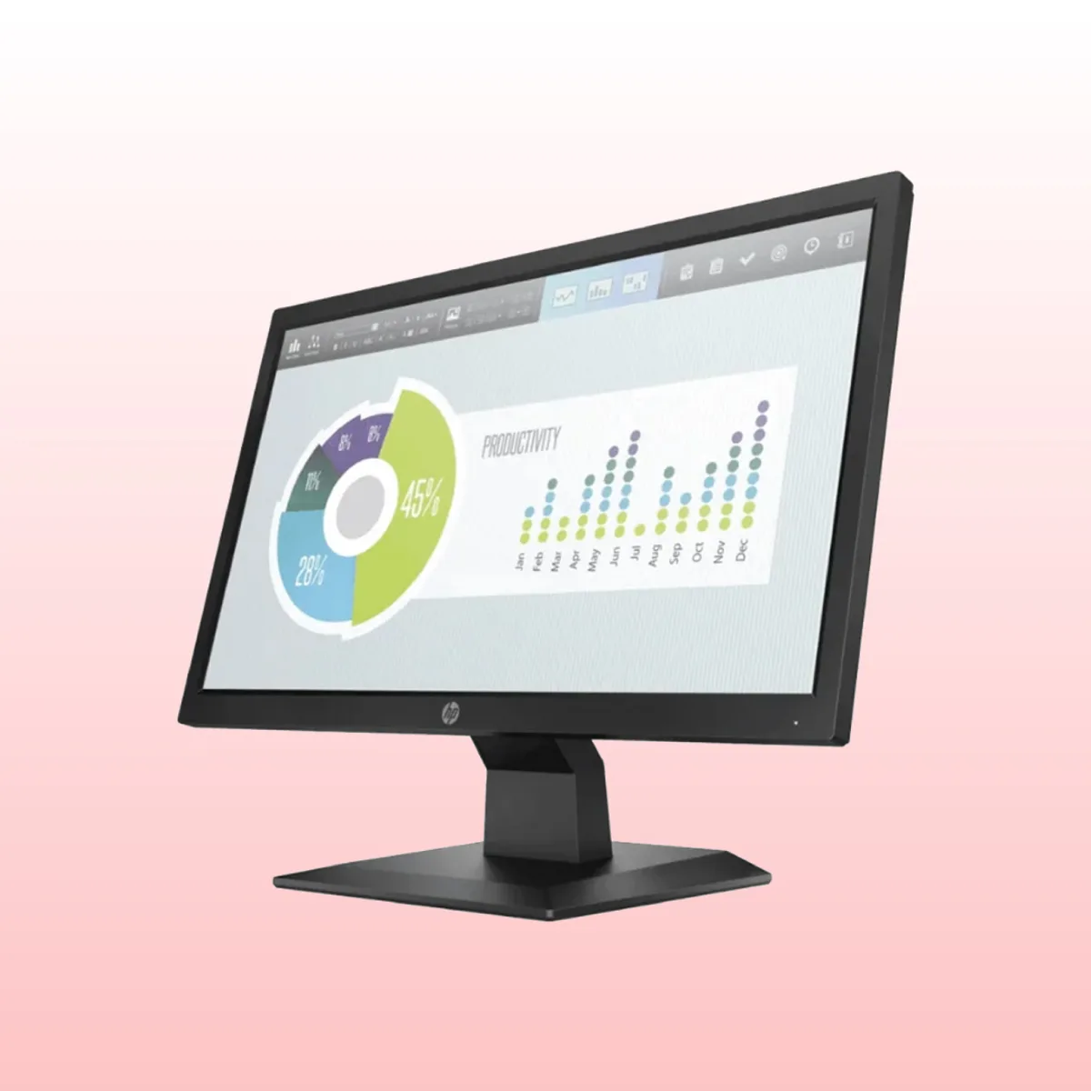 HP P204v Monitor - Best for Work From Home Setup
